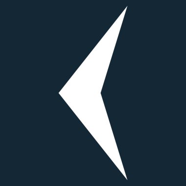 Ok ucu sol düz vektör simgesi