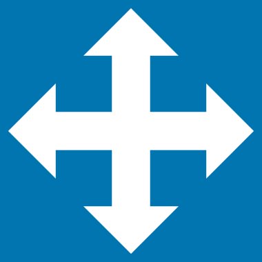 Oklar düz vektör simgesini genişletin