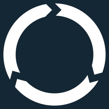 Döndürme düz vektör simgesi