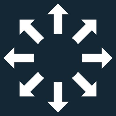 Oklar düz vektör simgesini genişletin