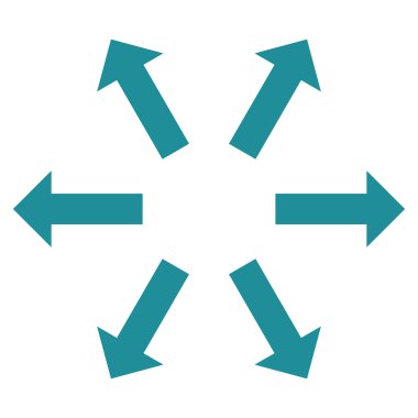 Radyal oklar düz vektör simgesi