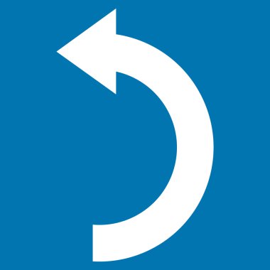 Döndürme sol düz vektör simgesi