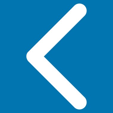 Yön sol düz vektör simgesi