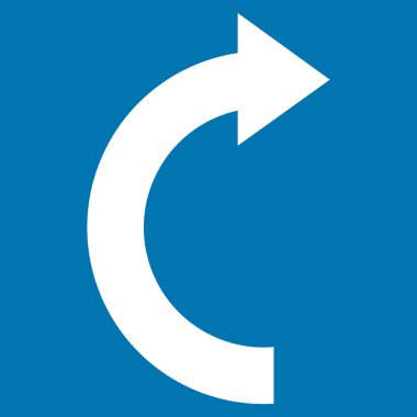 Sağa döndür düz vektör simgesi