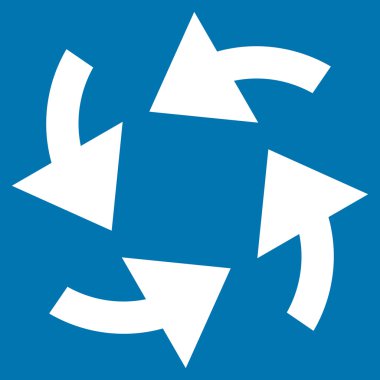 Siklon oklar düz vektör simgesi