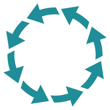 Saatin tersi yönde düz vektör simge döndürmek