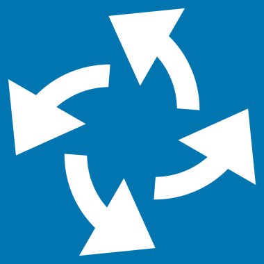 Santrifüj oklar düz vektör simgesi