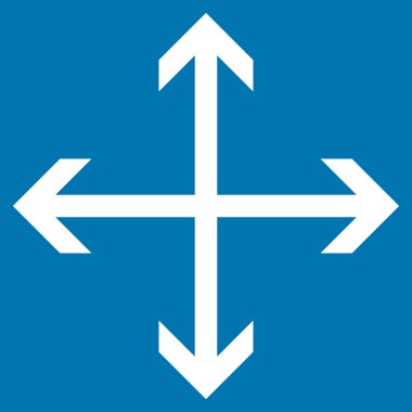 Oklar düz vektör simgesini genişletin