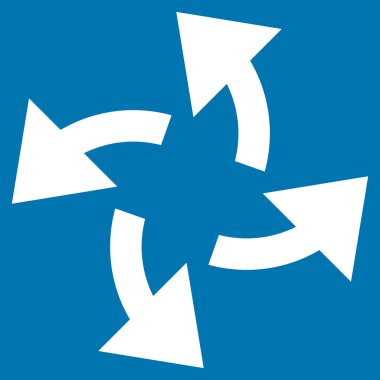 Santrifüj oklar düz vektör simgesi