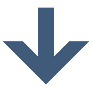 Düz vektör simgesi aşağı ok