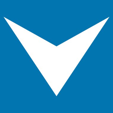 Düz vektör simgesi aşağı ok ucu