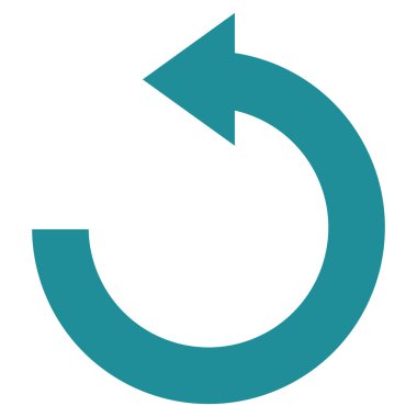 Döndürme sol düz vektör simgesi