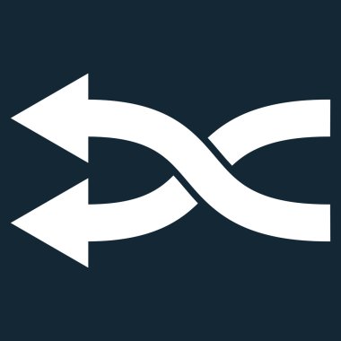 Shuffle oklar sol düz vektör simgesi