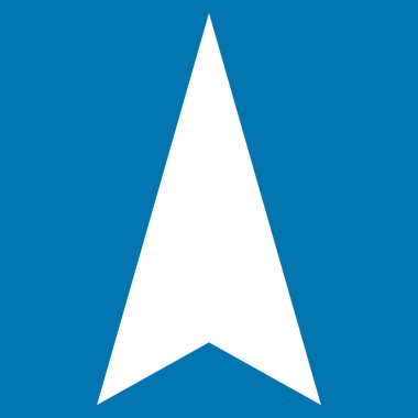 Ok ucu kadar düz vektör simgesi