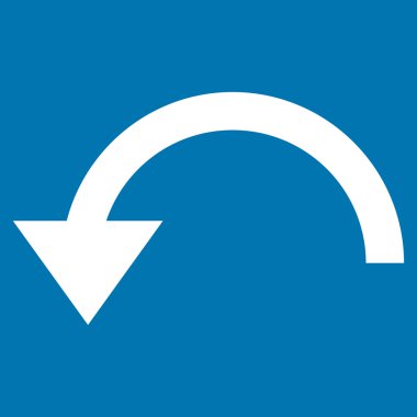 Saatin tersi yönde düz vektör simge döndürmek