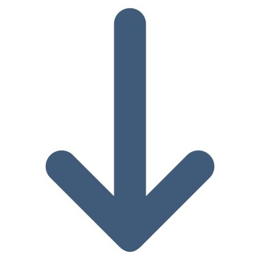 Düz vektör simgesi aşağı ok