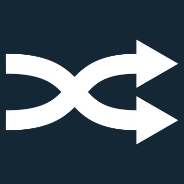 Shuffle oklar sağ düz vektör simgesi