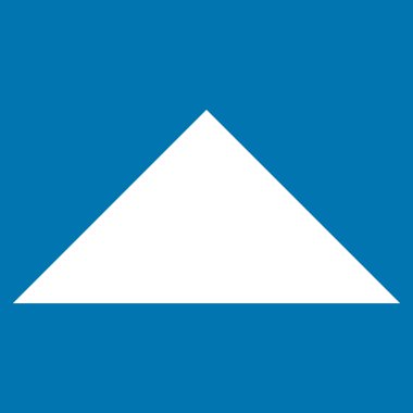 Ok ucu kadar düz vektör simgesi