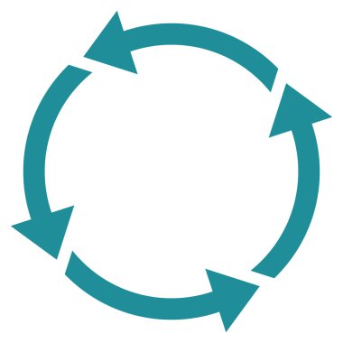 Geri dönüşüm düz vektör simgesi