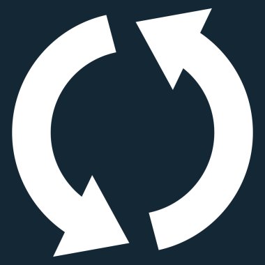 Geri dönüşüm düz vektör simgesi