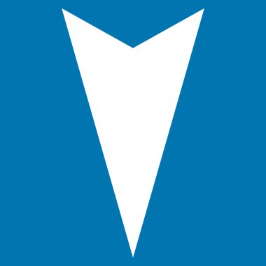 Düz vektör simgesi aşağı ok ucu