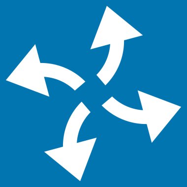 Santrifüj oklar düz vektör simgesi