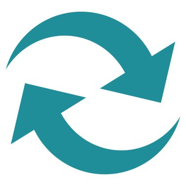 Oklar düz vektör simge Yenile