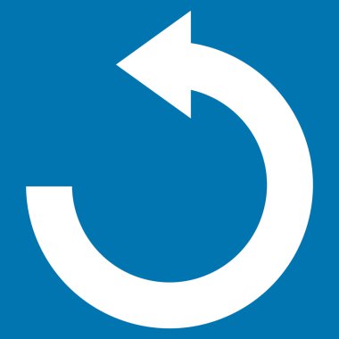 Döndürme sol düz vektör simgesi