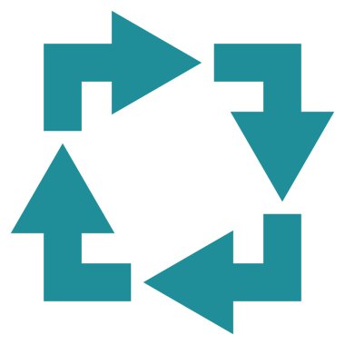 Geri dönüşüm düz vektör simgesi