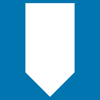 Düz vektör simgesi aşağı yön