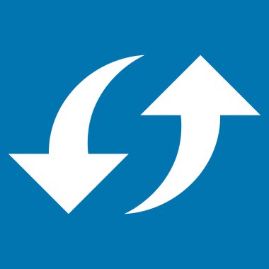 Vektör simge Exchange oklar düz