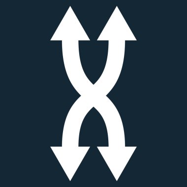 Shuffle okları dikey düz vektör simgesi