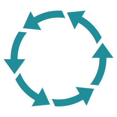 Saatin tersi yönde düz vektör simge döndürmek