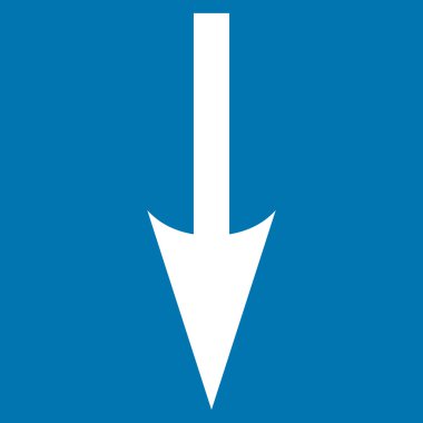 Düz vektör simgesi aşağı ok keskin