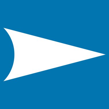 Ok ucu sağ düz vektör simgesi