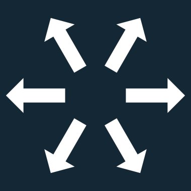 Radyal oklar düz vektör simgesi