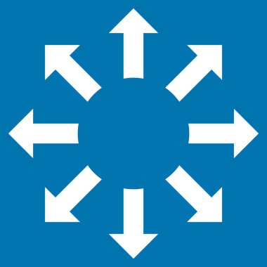 Oklar düz vektör simgesini genişletin