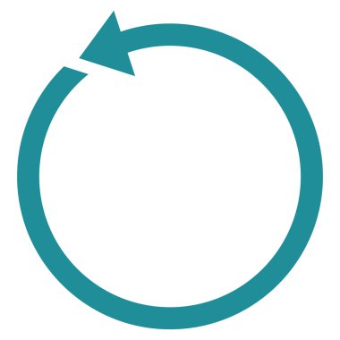 Saatin tersi yönde düz vektör simge döndürmek