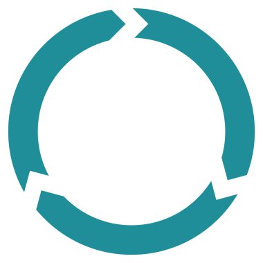 Döndürme düz vektör simgesi