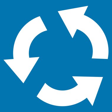 Geri dönüşüm düz vektör simgesi