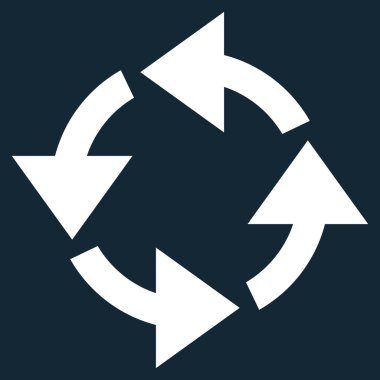 Geri dönüşüm düz vektör simgesi