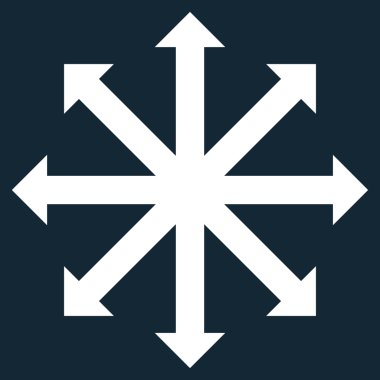 Oklar düz vektör simgesini genişletin