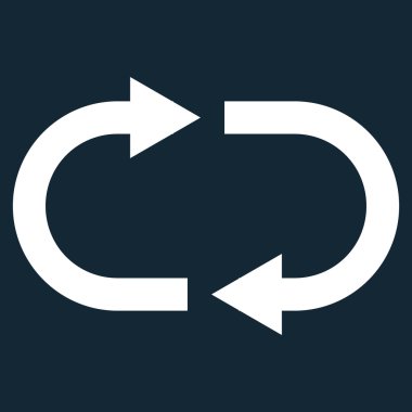 Geri dönüşüm düz vektör simgesi