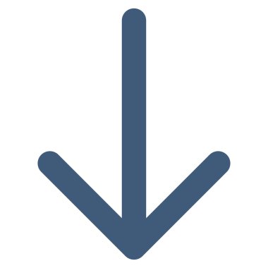 Düz vektör simgesi aşağı ok