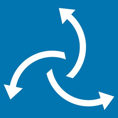 Santrifüj oklar düz vektör simgesi