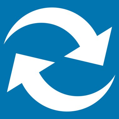 Oklar düz vektör simge Yenile