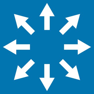 Radyal oklar düz vektör simgesi