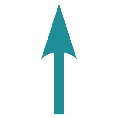 Düz vektör simge yukarı ok keskin