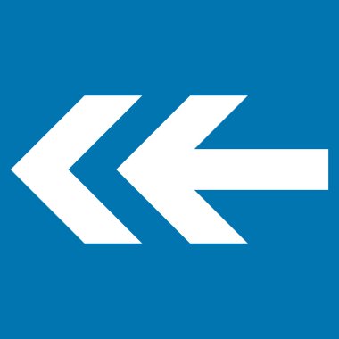 Ok sol düz vektör simgesi