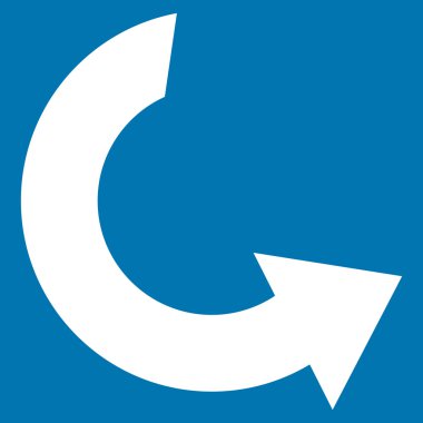 Saatin tersi yönde düz vektör simge döndürmek